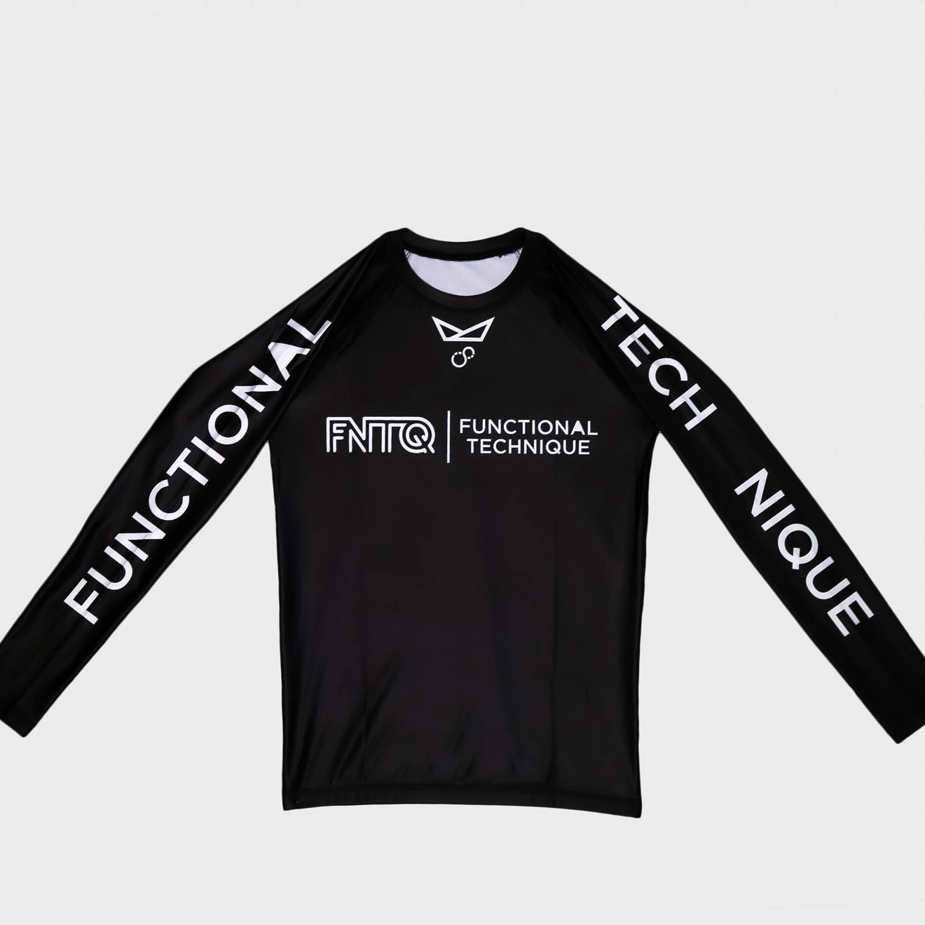 Black Long Sleeve Rash Guard for Brazilian Jiu Jitsu - Men's Front View