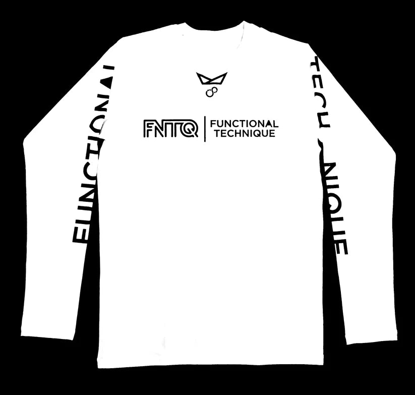 White Long Sleeve Rash Guard for Men - Front View