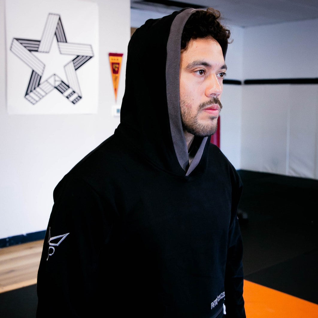 Jiu Jitsu Hoodie - Black Hoodie (001) - Front View
