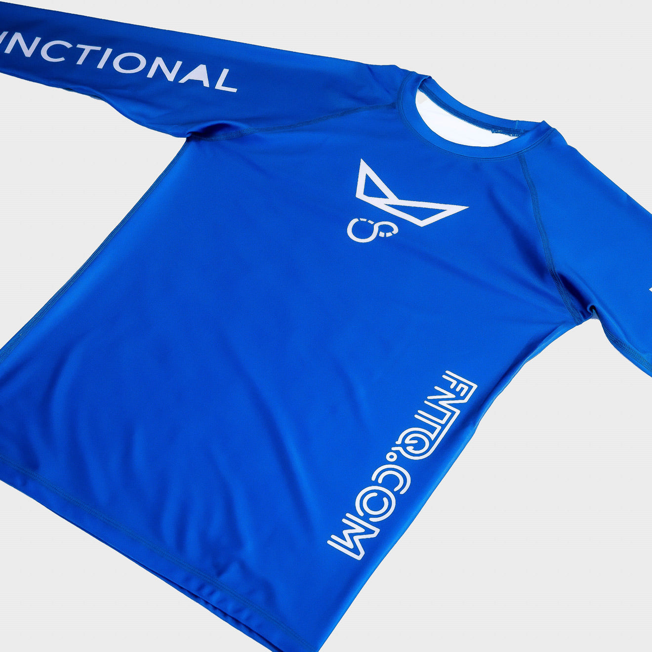 Blue Long Sleeve Rash Guard for Men - Front View
