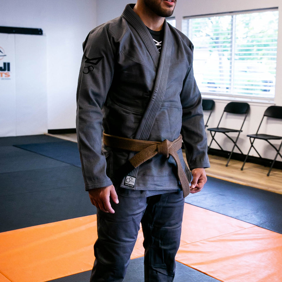 Brazilian jiu jitsu gi by Functional Technique. Grey